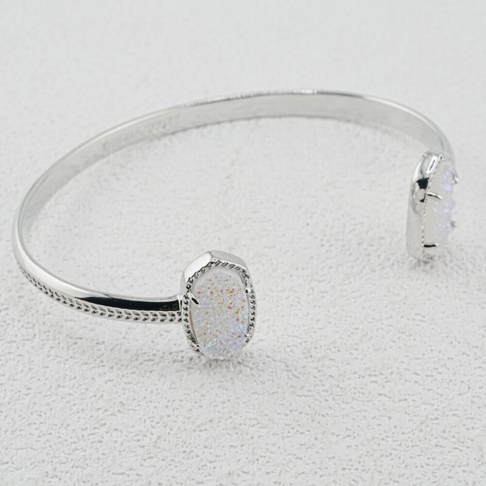 Kendra Scott Oval White Quartz Bangle